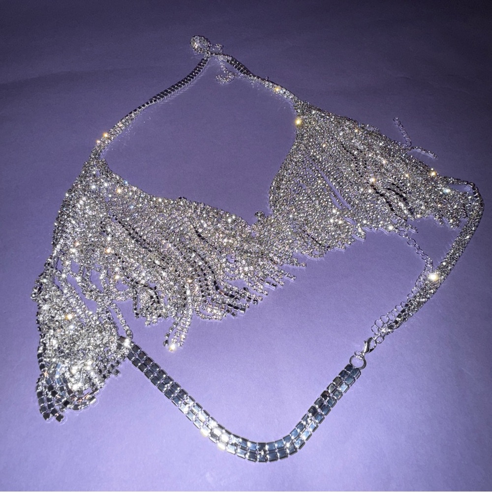 Sparkly rhinestone bikini top
